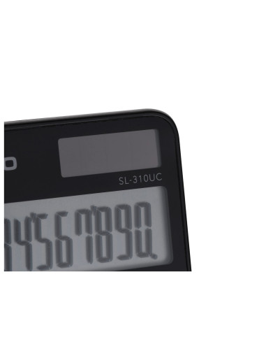 Casio Kalkulator Kieszonkowy Sl-310Uc-Bk Czarny, 10 Cyfrowy Wyświetlacz