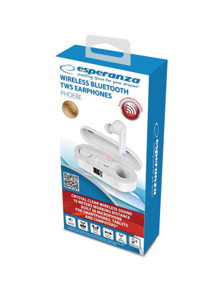 Esperanza Słuchawki Douszne Bluetooth Tws Phoebe Eh230W