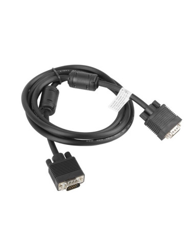 Kabel Lanberg Ca-Vgac-10Cc-0018-B (D-Sub (Vga) M - D-Sub (Vga) M  1,8M  Kolor Czarny)