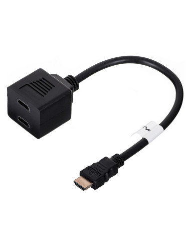 Splitter Lanberg Ad-0019-Bk (Hdmi M - 2X Hdmi F  0,20M  Kolor Czarny)