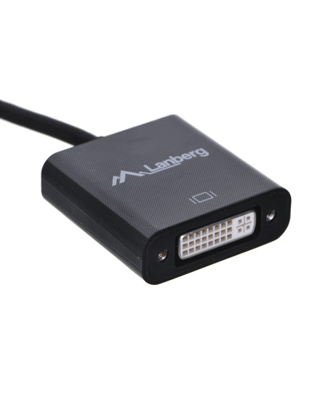 Adapter Lanberg Ad-0007-Bk (Displayport M - Dvi-D F  0,10M  Kolor Czarny)