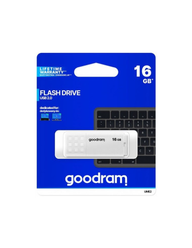 Pendrive Goodram Ume2 Ume2-0160W0R11 (16Gb  Usb 2.0  Kolor Biały)