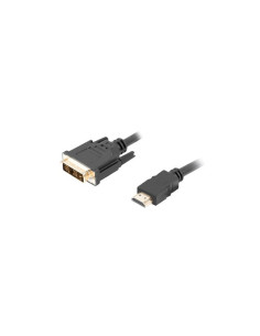 Kabel Lanberg Ca-Hddv-10Cc-0018-Bk (Hdmi M - Dvi-D (18+1) M  1,8M  Kolor Czarny)