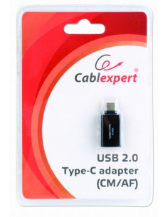 Adapter Gembird A-Usb2-Cmaf-01 (Usb Typu C M - Usb 2.0 F  Kolor Czarny) 2