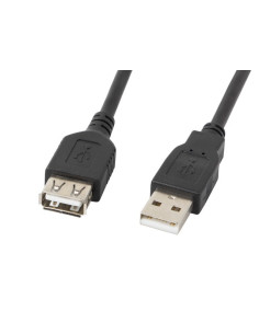 Kabel Lanberg Ca-Usbe-10Cc-0007-Bk (Usb 2.0 M - Usb 2.0 F  0,7M  Kolor Czarny)