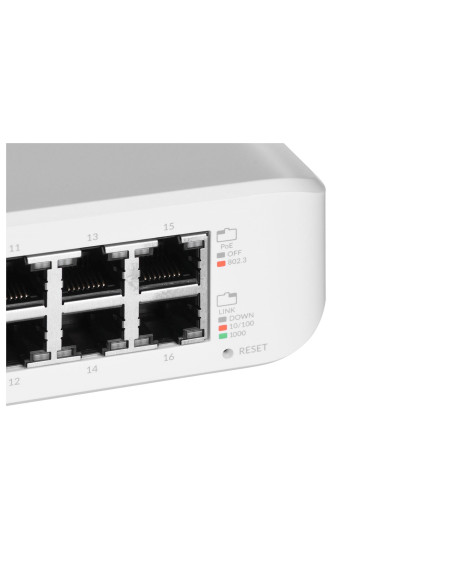 Switch Ubiquiti Unifi Lite 16 Poe 16P Poe ( Poe+: 8 ) Managed Gigabit (Usw-Lite-16-Poe-Eu)