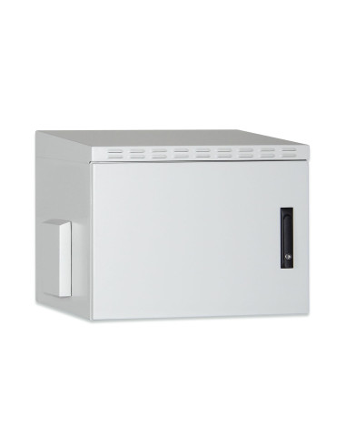 Szafa Sieciowa Wisząca 19" 12U Rack 600X600, Drzwi Pełne, Szary, Niedzielona, Złożona, Ip55, 100Kg