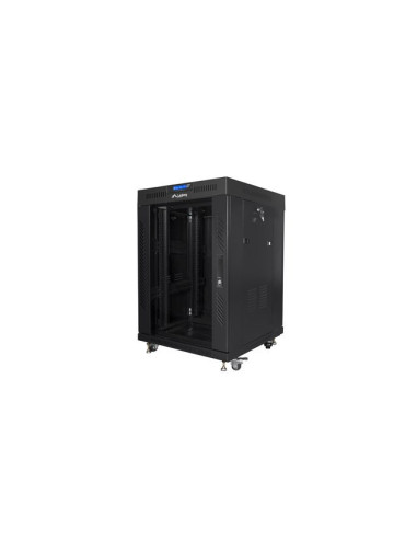 Lanberg Szafa Stojąca Rack 19" 15U 600X600 Drzwi Szklane Lcd Czarna Ff01-6615-12Bl (Flat Pack)