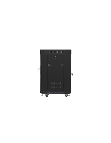 Lanberg Szafa Stojąca Rack 19" 15U 600X600 Drzwi Szklane Lcd Czarna Ff01-6615-12Bl (Flat Pack)