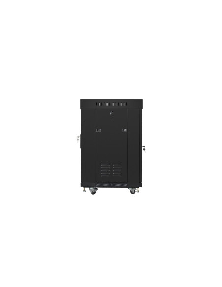 Lanberg Szafa Stojąca Rack 19" 15U 600X600 Drzwi Szklane Lcd Czarna Ff01-6615-12Bl (Flat Pack)