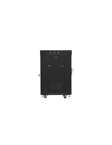 Lanberg Szafa Stojąca Rack 19" 15U 600X600 Drzwi Szklane Lcd Czarna Ff01-6615-12Bl (Flat Pack)
