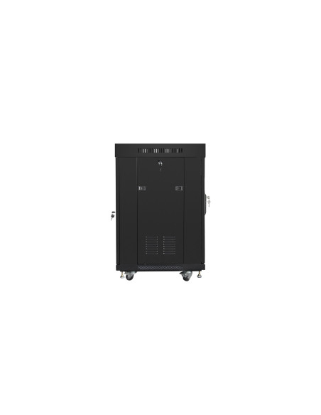 Lanberg Szafa Stojąca Rack 19" 15U 600X600 Drzwi Szklane Lcd Czarna Ff01-6615-12Bl (Flat Pack)