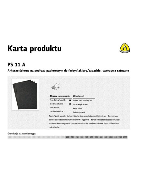 K.papier Ścier.wodny P 320  Ps11A/50Szt .