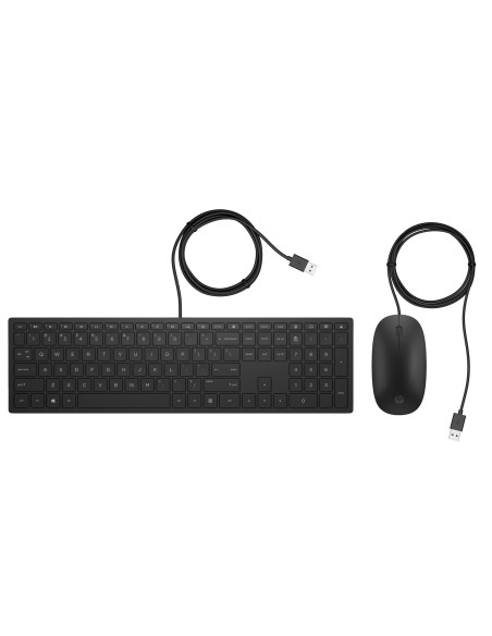 Zestaw Klawiatura + Mysz Hp Pavilion Wired Keyboard And Mouse 400 Combo Czarne 4Ce97Aa