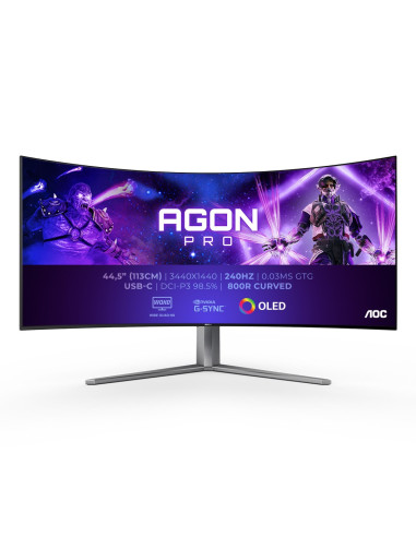 Aoc Agon Pro Ag456Uczd Led Display 114,3 Cm (45") 3440 X 1440 Px Wide Quad Hd Oled Czarny