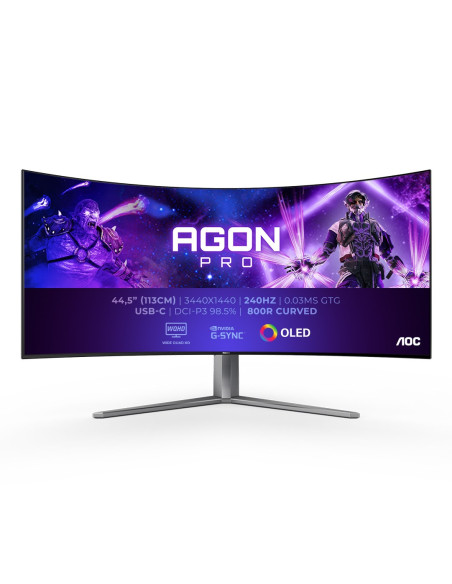 Aoc Agon Pro Ag456Uczd Led Display 114,3 Cm (45") 3440 X 1440 Px Wide Quad Hd Oled Czarny