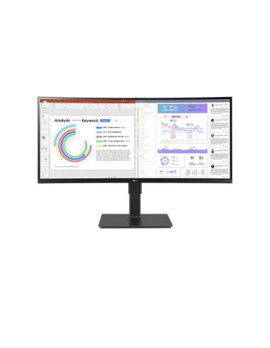 Lg 34Bq77Qb-B Monitor Komputerowy 86,4 Cm (34") 3440 X 1440 Px Ultrawide Quad Hd Led Czarny