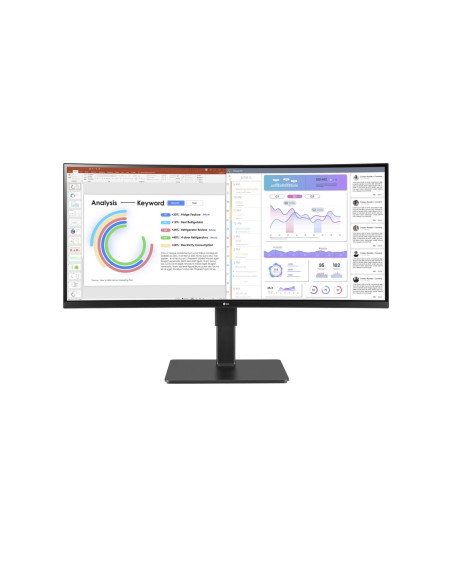 Lg 34Bq77Qb-B Monitor Komputerowy 86,4 Cm (34") 3440 X 1440 Px Ultrawide Quad Hd Led Czarny