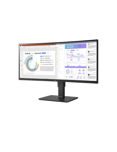 Lg 34Bq77Qb-B Monitor Komputerowy 86,4 Cm (34") 3440 X 1440 Px Ultrawide Quad Hd Led Czarny