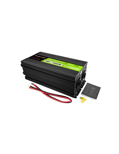 Green Cell Przetwornica Lcd 48V/230V 5000W/10000W Czysty Sinus Invgc48P5000Lcd