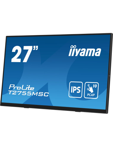 Iiyama Prolite T2755Msc-B1 Monitor Komputerowy 68,6 Cm (27") 1920 X 1080 Px Full Hd Led Ekran Dotykowy Blad Czarny