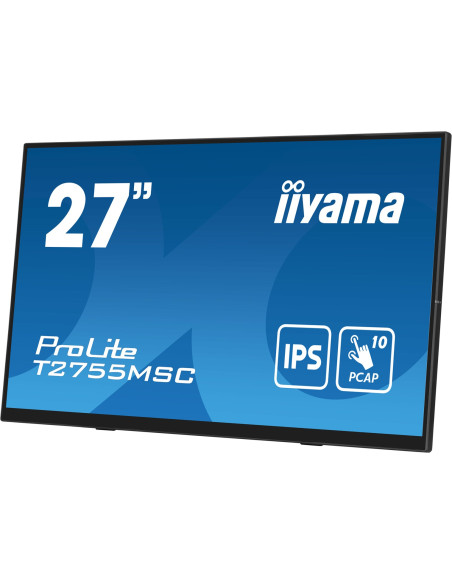 Iiyama Prolite T2755Msc-B1 Monitor Komputerowy 68,6 Cm (27") 1920 X 1080 Px Full Hd Led Ekran Dotykowy Blad Czarny