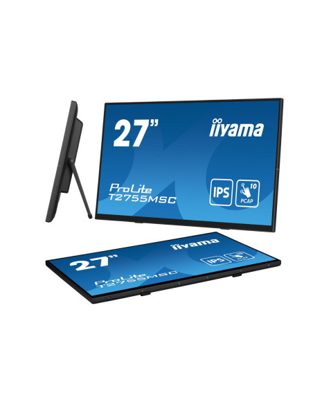 Iiyama Prolite T2755Msc-B1 Monitor Komputerowy 68,6 Cm (27") 1920 X 1080 Px Full Hd Led Ekran Dotykowy Blad Czarny