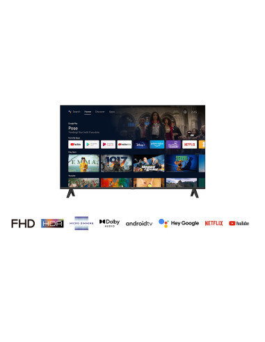 Telewizor Tcl 43S5400A Led 43'' Full Hd Android Dolby Digital Dvb-T2 Srebrny