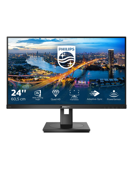 Monitor Philips Led 23,8" 245B1/00 60.5Cm 2560X1440 Quad Hd Czarny
