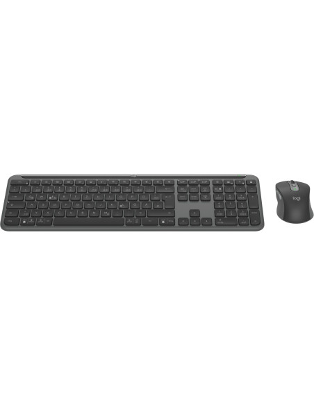 Logitech Mk950 Signature For Business Klawiatura Dołączona Myszka Biuro Rf Wireless + Bluetooth Qwertz Niemiecki Grafitowy