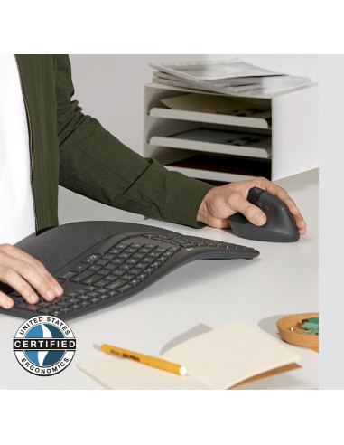 Logitech Lift For Business Myszka Biuro Po Lewej Stronie Rf Wireless + Bluetooth Optyczny 4000 Dpi