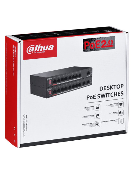 Switch Poe Pfs3010-8Et-96-V2 8-Portowy Dahua