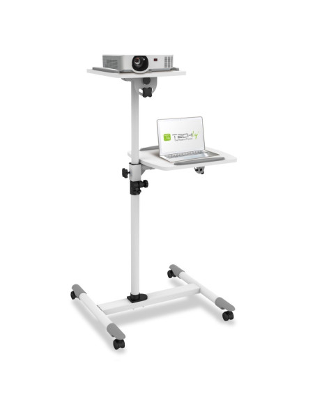 Techly Ica-Tb Tpm-6 Stojak Do Multimediów Biały Wózek Multimedialny