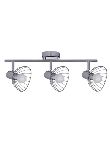 Listwa Reflektorowa Potrójna Sufitowa Ścienna Chrom Activejet Gizel Kinkiet E14 Do Salonu