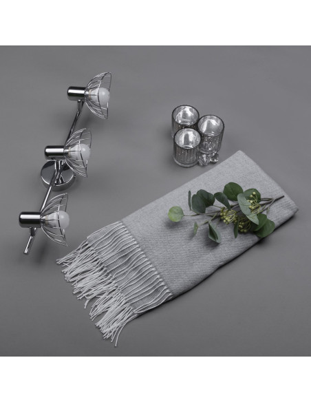 Listwa Reflektorowa Potrójna Sufitowa Ścienna Chrom Activejet Gizel Kinkiet E14 Do Salonu