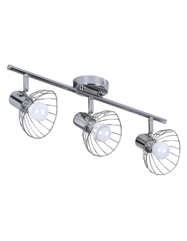 Listwa Reflektorowa Potrójna Sufitowa Ścienna Chrom Activejet Gizel Kinkiet E14 Do Salonu