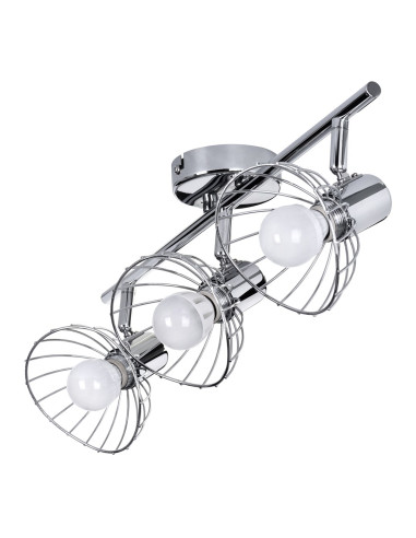 Listwa Reflektorowa Potrójna Sufitowa Ścienna Chrom Activejet Gizel Kinkiet E14 Do Salonu