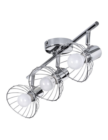 Listwa Reflektorowa Potrójna Sufitowa Ścienna Chrom Activejet Gizel Kinkiet E14 Do Salonu