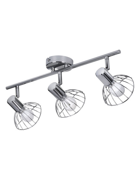 Listwa Reflektorowa Potrójna Sufitowa Ścienna Chrom Activejet Gizel Kinkiet E14 Do Salonu