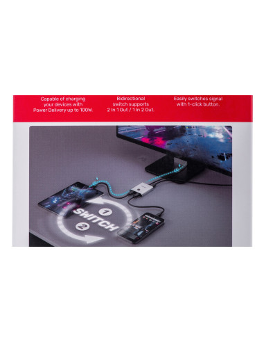 Unitek Przełącznik Usb-C 4K 144Hz, Dwukierunkowy
