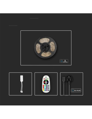 Taśma Led V-Tac Zestaw Smart Wifi Rgb+Cct Ip65 Alexa Google Home Vt-5050 90-Eu
