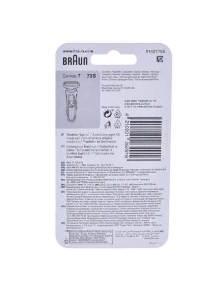 Folia + Blok Ostrzy Braun Combi Pack 73S Silver