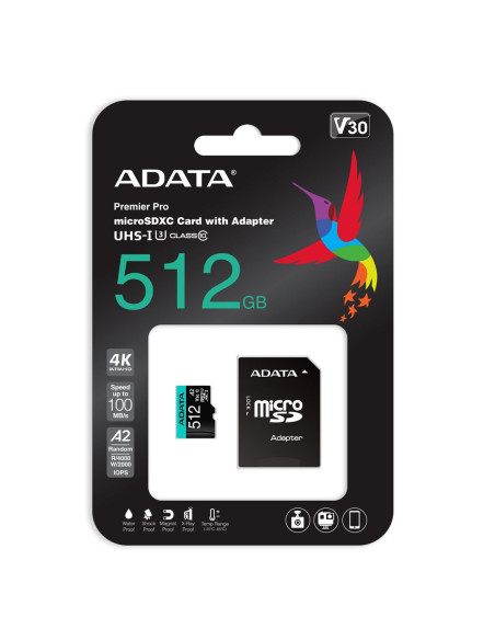 Adata Premier Pro 512 Gb Uhs1 U3 V30 A2 + Adapter