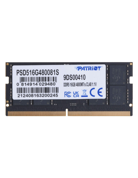Patriot Signature So-Dimm Ddr5 16Gb 4800Mhz 1 Rank