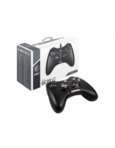 Msi Force Gc20 V2 Czarny Usb 2.0 Gamepad Analogowa/Cyfrowa Android, Pc