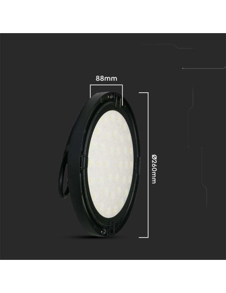 Oprawa Led V-Tac Vt-92150 High Bay 150W Ip65 120Lm/W 6500K 15300Lm (Sku 7811) Czarny