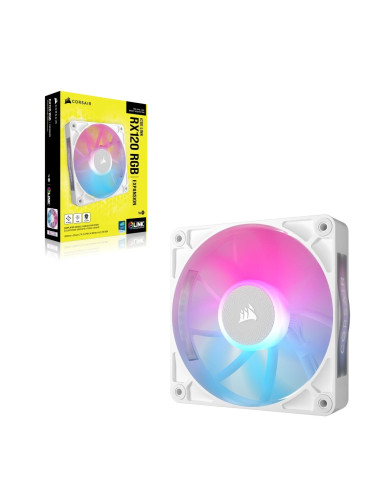 Corsair Icue Link Rx120 Rgb Obudowa Komputera Wentylator 12 Cm Biały 1 Szt.
