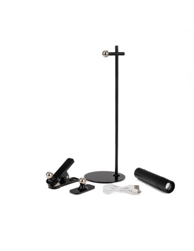 Lampka Biurkowa V-Tac Vt-7413 4W1 Kinkiet, Klips, Latarka 3W Led 37Cm 4000K 300Lm (Sku 23042) Czarny