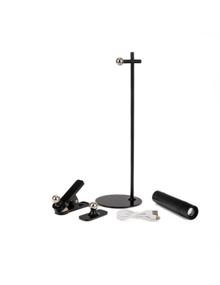 Lampka Biurkowa V-Tac Vt-7413 4W1 Kinkiet, Klips, Latarka 3W Led 37Cm 4000K 300Lm (Sku 23042) Czarny