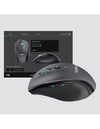 Mysz Logitech M705 910-001949 (Laserowa  1000 Dpi  Kolor Grafitowy)